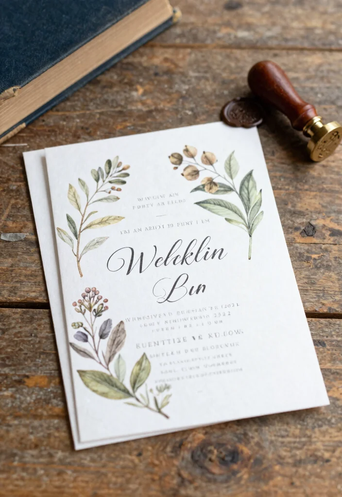 15 Earthy Wedding Invitations That Don't Look Too Casual - 8. Vintage Botanicals 1