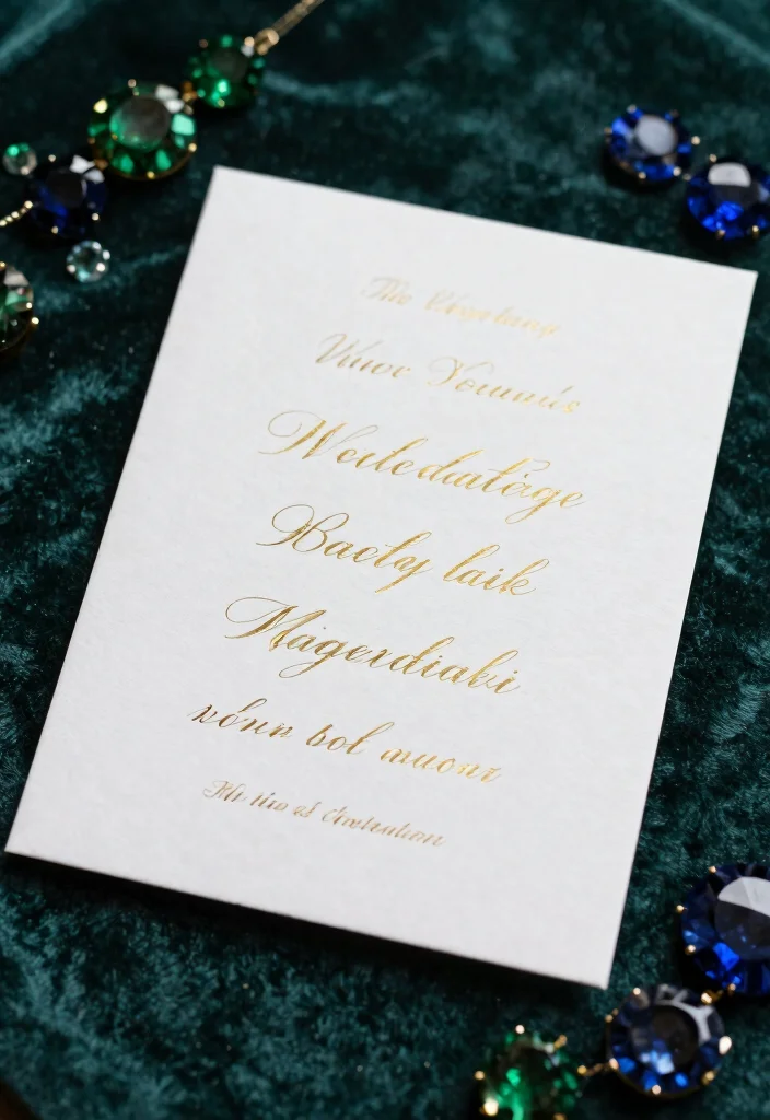 15 Romantic Wedding Invitations With Readable Script Fonts - 10. Luxe Metallics 1