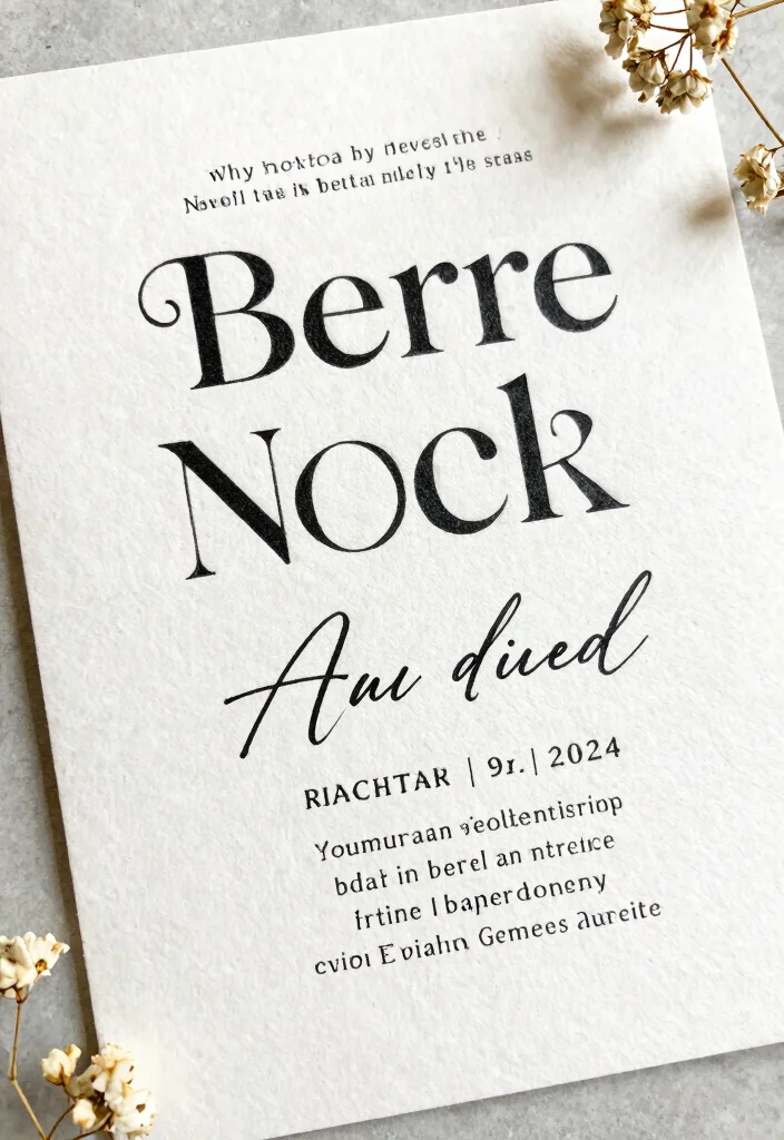 15 Romantic Wedding Invitations With Readable Script Fonts - 11. Artistic Typography 1