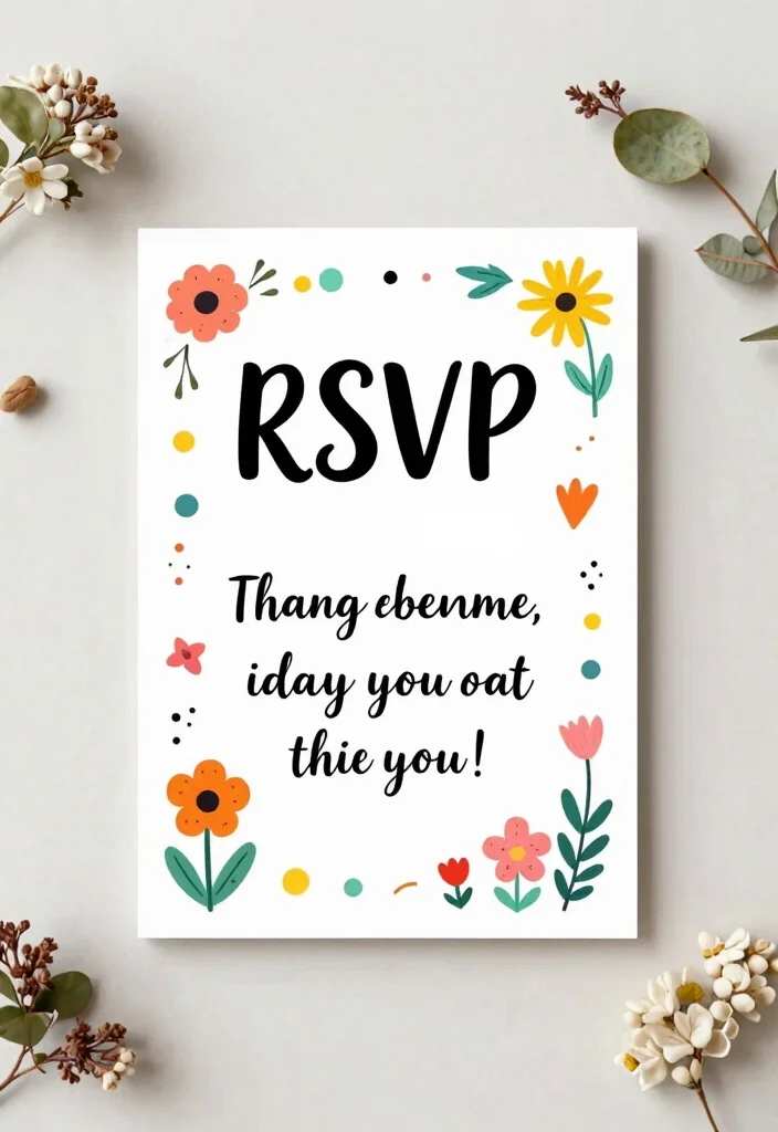 15 Romantic Wedding Invitations With Readable Script Fonts - 15. Playful RSVP Cards 1