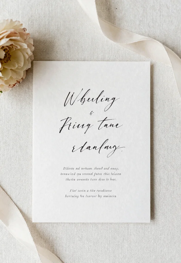 15 Romantic Wedding Invitations With Readable Script Fonts - 2. Minimalist Elegance 1