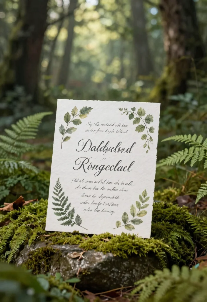 15 Romantic Wedding Invitations With Readable Script Fonts - 8. Enchanted Forest 1