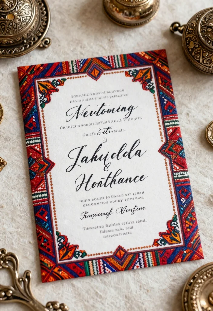 15 Romantic Wedding Invitations With Readable Script Fonts - 9. Cultural Heritage 1