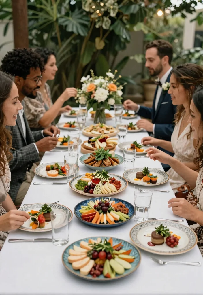 15 Small Wedding Table Ideas That Photograph Full Not Sparse - 14. Shared Plates 1