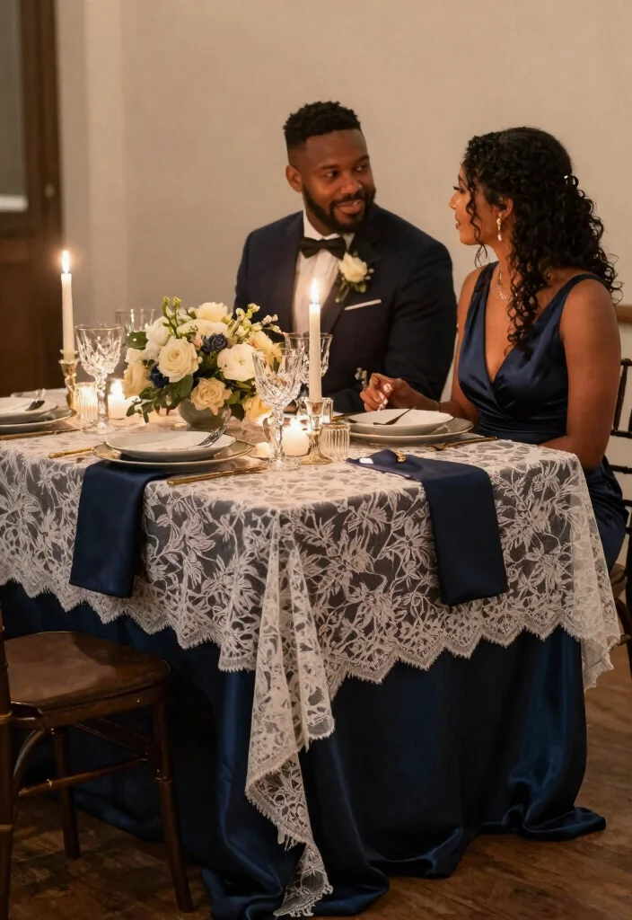 15 Small Wedding Table Ideas That Photograph Full Not Sparse - 3. Elegant Table Linens 1