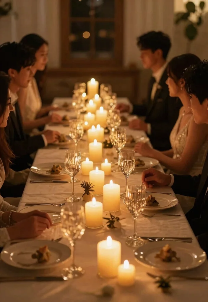 15 Small Wedding Table Ideas That Photograph Full Not Sparse - 9. Candlelit Charm 1