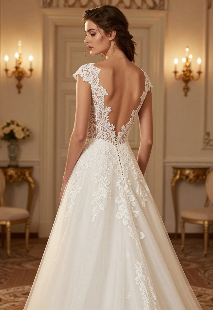 15 Wedding Dresses for Petite Women That Don't Need Tailoring - 10. Statement Back Details 1