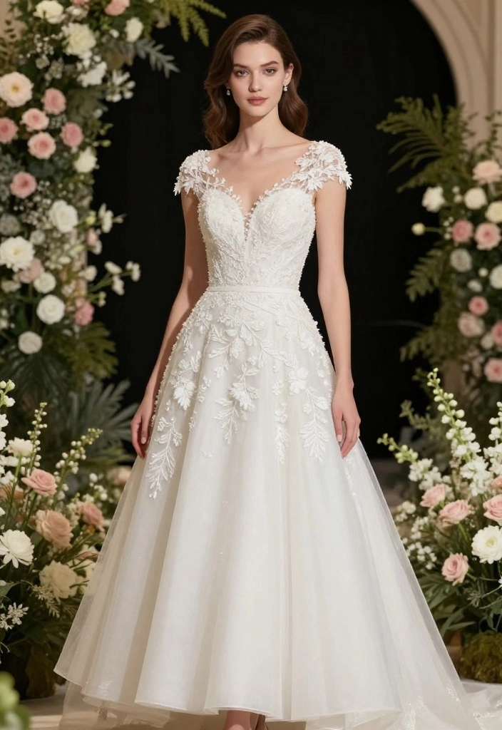 15 Wedding Dresses for Petite Women That Don't Need Tailoring - 13. Glamorous Midi Length 1