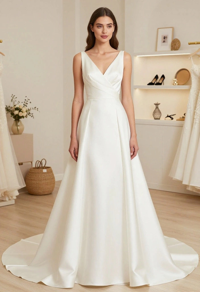 15 Wedding Dresses for Petite Women That Don't Need Tailoring - 6. Clean and Minimalist 1