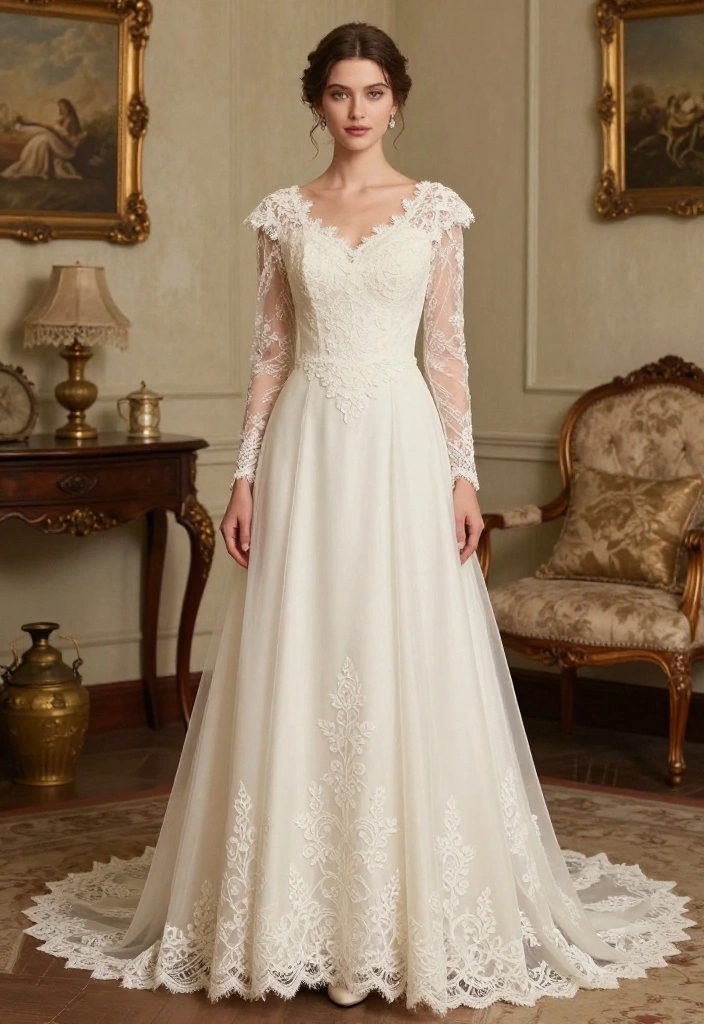15 Wedding Dresses for Petite Women That Don't Need Tailoring - 9. Vintage Charm 1