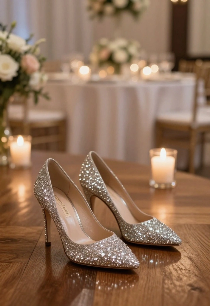 15 Wedding Heels for Women That Last All Night Without Pain - 10. Sparkling Evening Heels 1