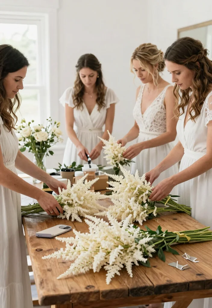 15 White Wedding Flowers That Stay Fresh Without a Florist - 12. Fluffy White Astilbe 1