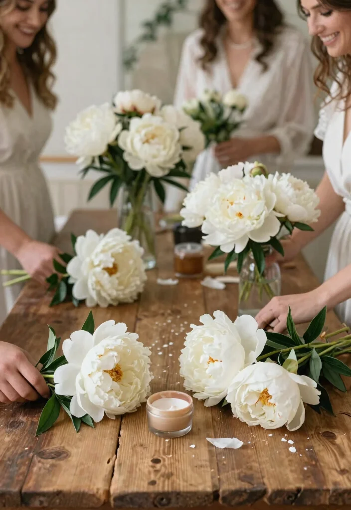15 White Wedding Flowers That Stay Fresh Without a Florist - 6. Graceful White Peonies 1