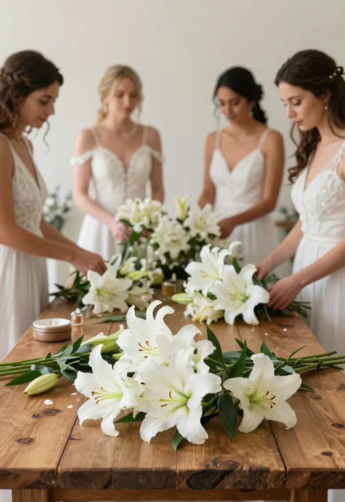 15 White Wedding Flowers That Stay Fresh Without a Florist - 8. Lovely White Lilies 1